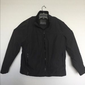 Calvin Klein Mens Black L Full-Zip Windbreaker